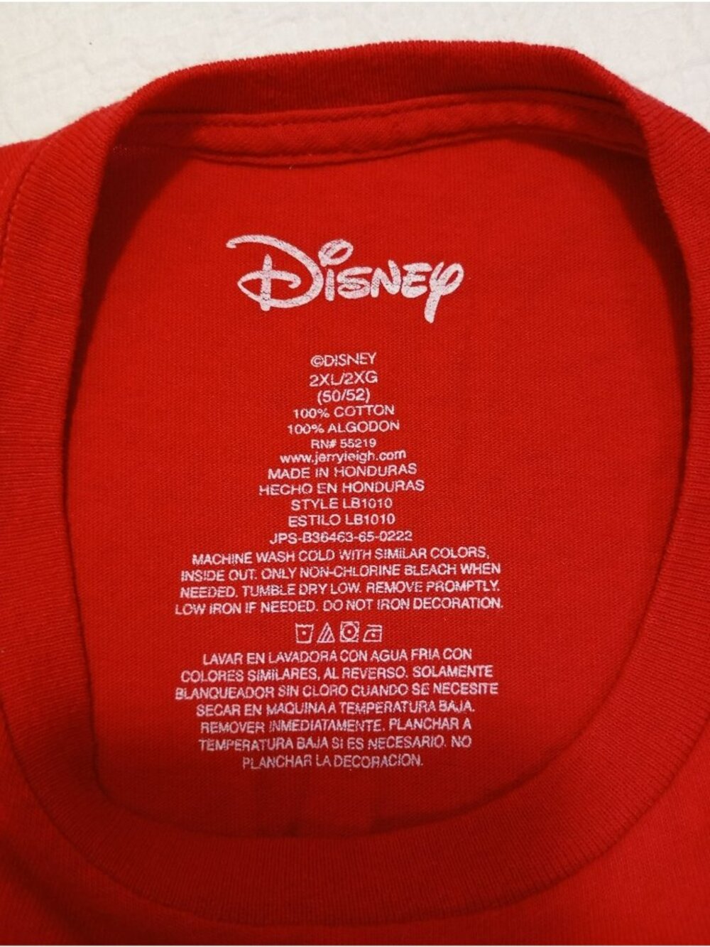 Disney Minnie Mouse Red Graphic T-Shirt 2XL Womens Casual Cotton Short Sleeve - Picture 2 of 5
